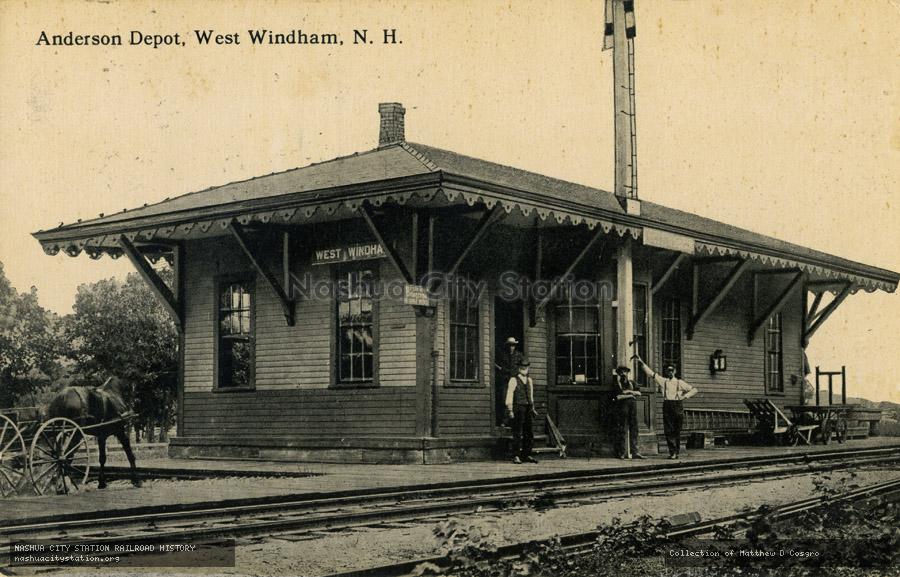 Postcard: Anderson Depot, West Windham, N.H.
